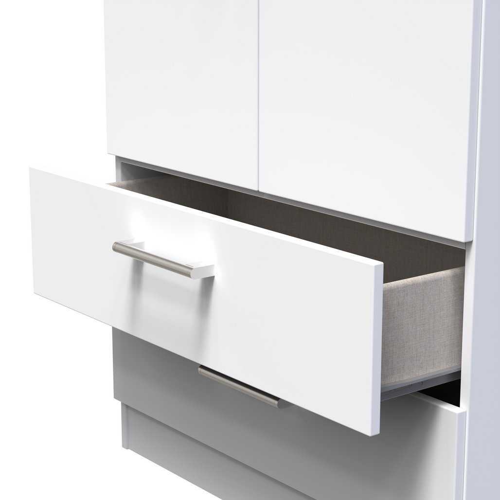 Devon Tall 2 Drawer 2 Door Double Wardrobe