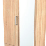 Devon Tall Mirrored 2 Door 2 Drawer Double Wardrobe