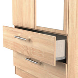 Devon Tall Mirrored 2 Door 2 Drawer Double Wardrobe
