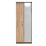 Devon Tall Mirrored 2 Door Double Wardrobe