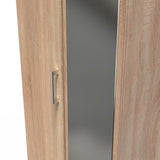 Devon Tall Mirrored 2 Door Double Wardrobe