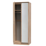 Devon Tall Mirrored 2 Door Double Wardrobe