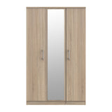 Devon Mirrored 3 Door Triple Wardrobe