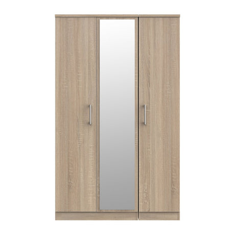 Devon Mirrored 3 Door Triple Wardrobe