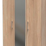 Devon Tall Mirrored 3 Door Triple Wardrobe