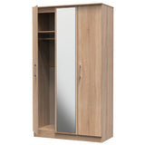 Devon Tall Mirrored 3 Door Triple Wardrobe