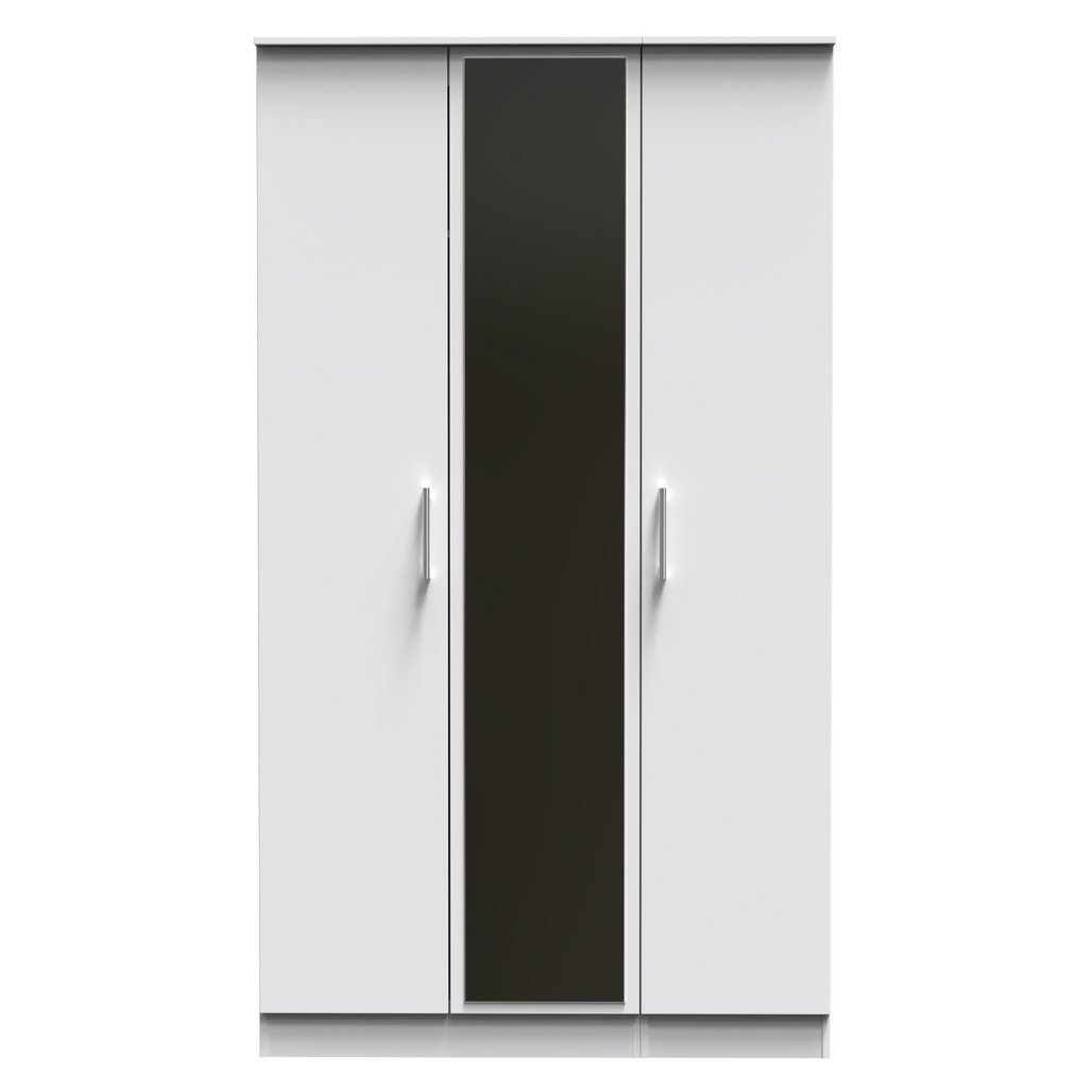 Devon Tall Mirrored 3 Door Triple Wardrobe