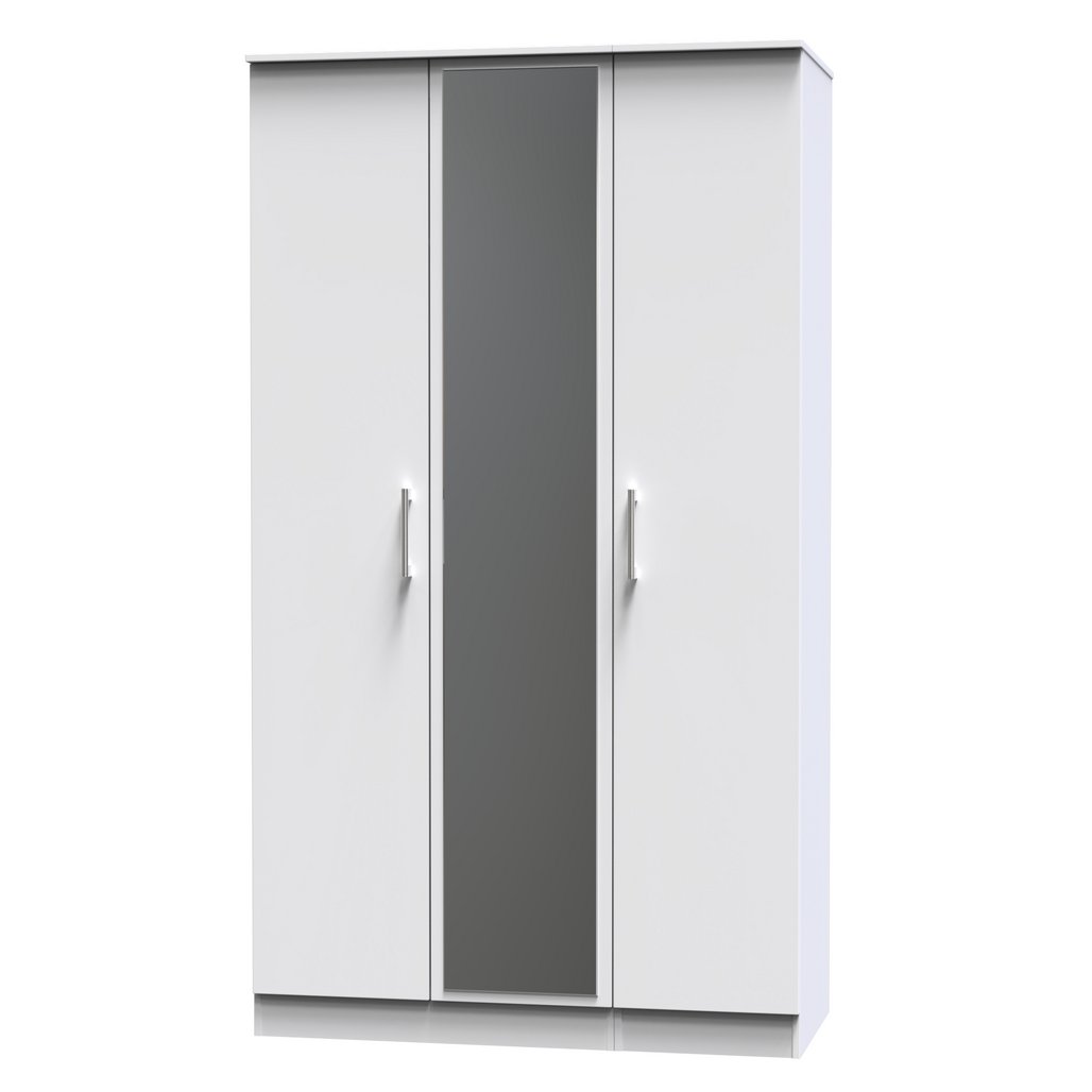 Devon Tall Mirrored 3 Door Triple Wardrobe