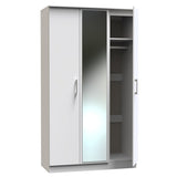 Devon Tall Mirrored 3 Door Triple Wardrobe