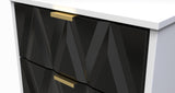 Diamond Narrow 5 Drawer Chest with Gold Hairpin Legs