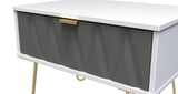 Diamond 1 Drawer Midi Chest with Gold Hairpin Legs