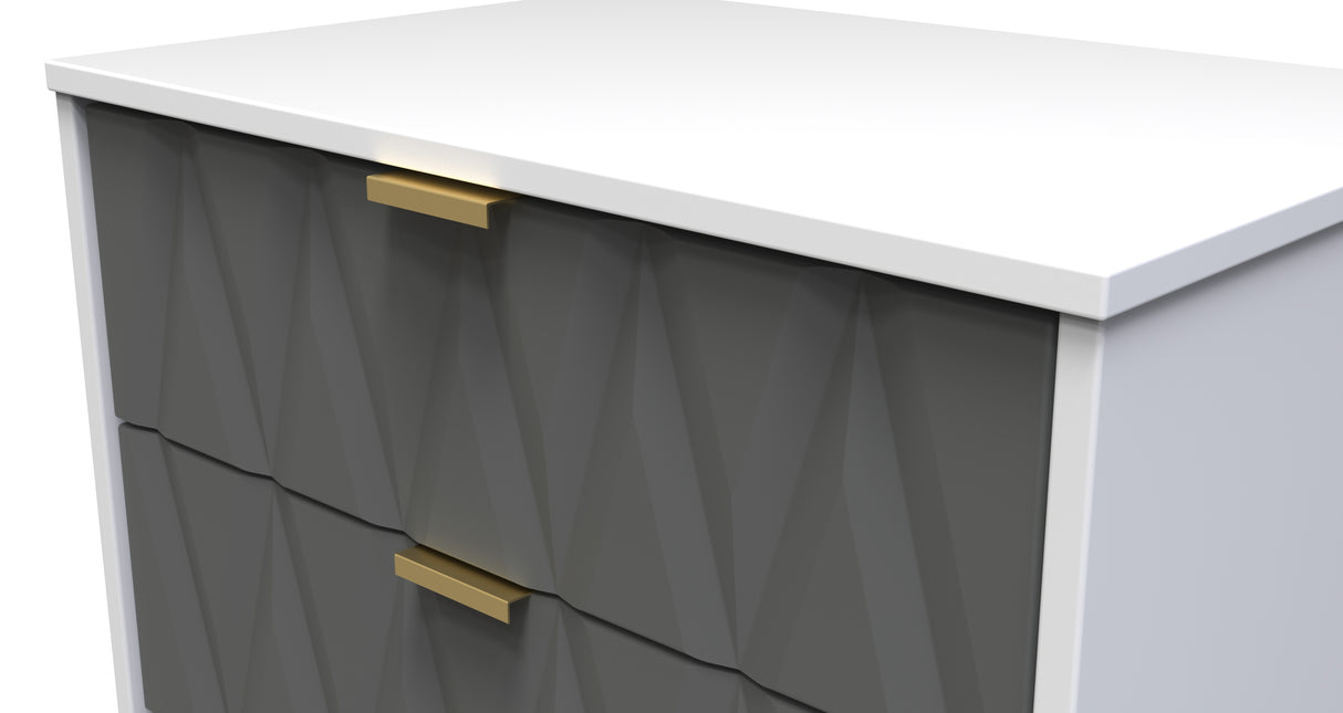 Diamond 3 Drawer Midi Chest with Gold Hairpin Legs