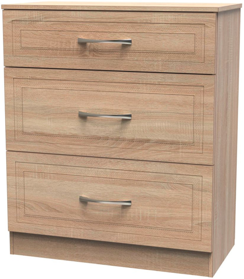 Dorset 3 Drawer Deep Chest Dresser