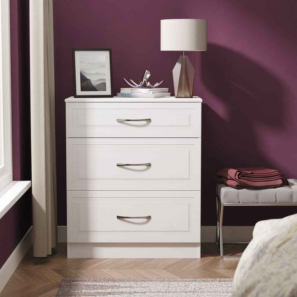 Dorset 3 Drawer Deep Chest Dresser