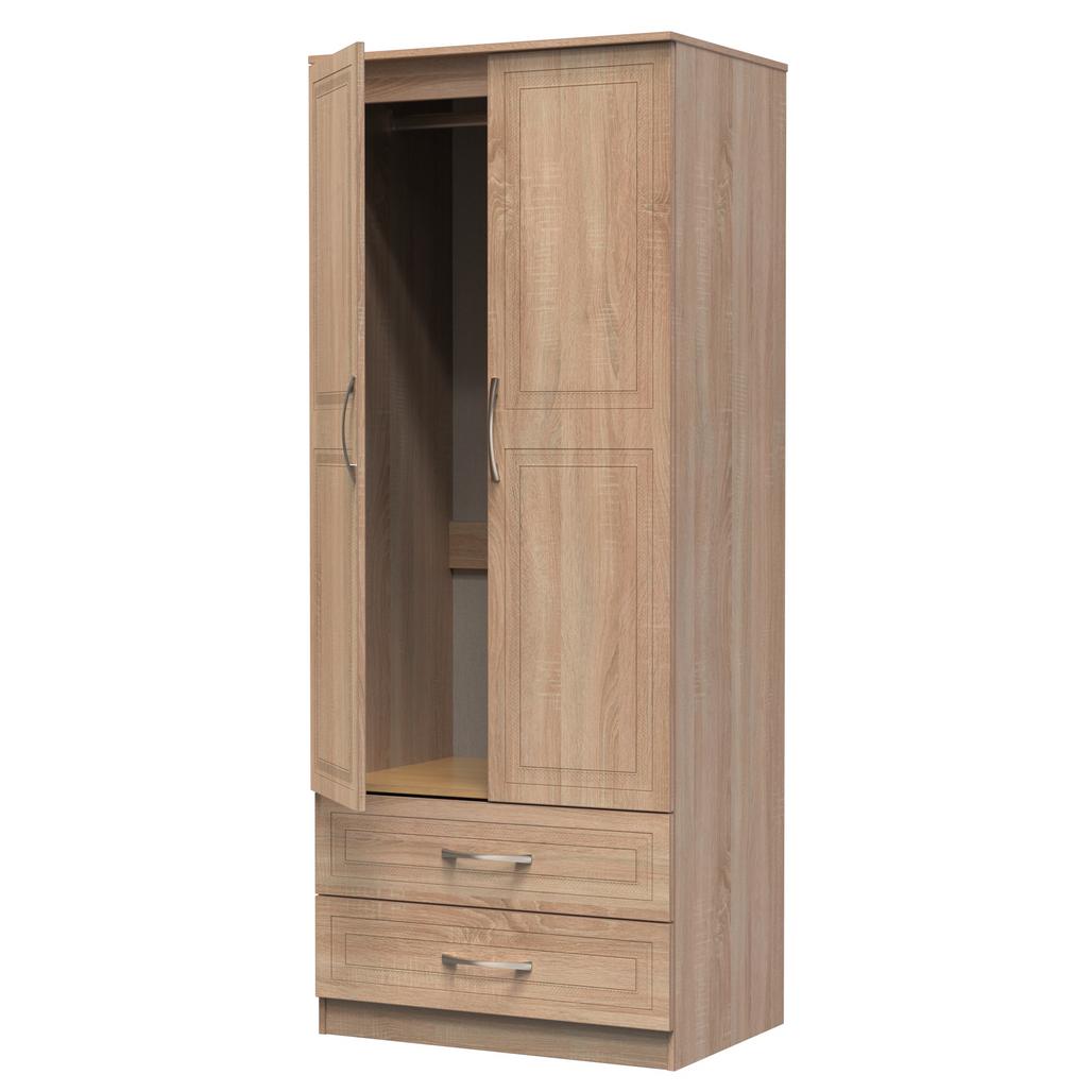 Dorset 2 Door 2 Drawer Double Wardrobe