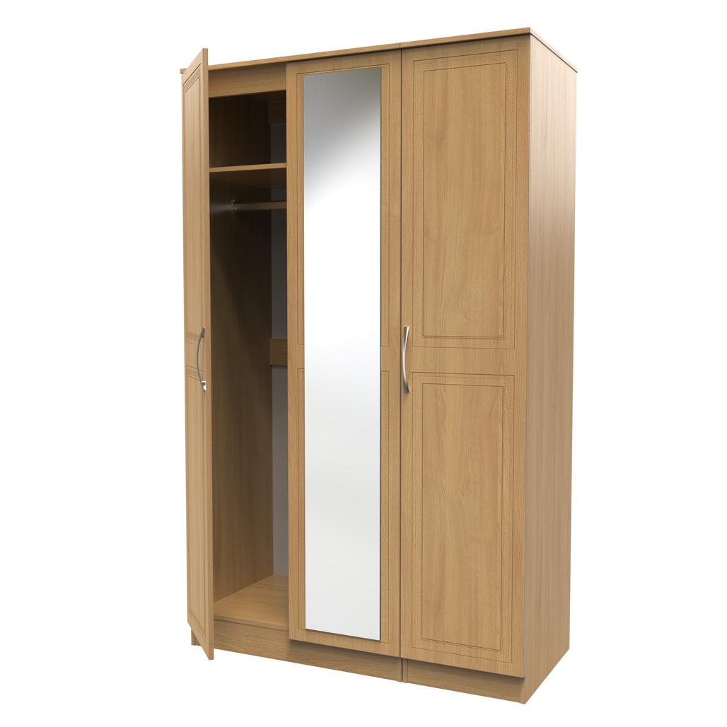 Dorset Mirrored 3 Door Triple Wardrobe