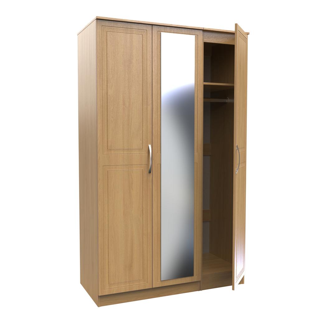 Dorset Mirrored 3 Door Triple Wardrobe
