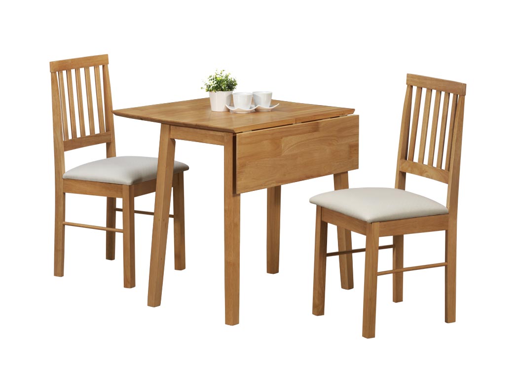 Butterfly Drop Leaf Folding Dining Table Set with 2 Chairs