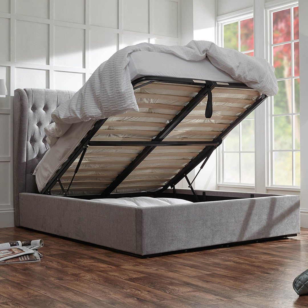 Dakota Platinum Ottoman Bed