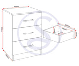 Denver 2 Door Wardrobe 4 Piece Bedroom Set