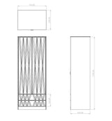 Diamond 2 Door 2 Drawer Wardrobe