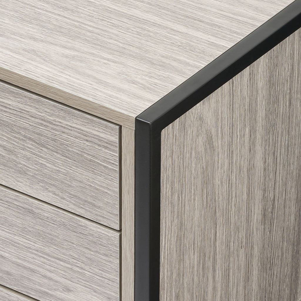 Alva Open Wardrobe with 2 Drawers 3 Piece Bedroom Set