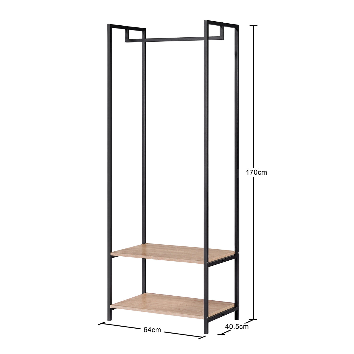 Scala Open Wardrobe with 2 Shelves