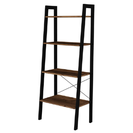 Ealing Rustic Industrial 4 Tier Bookcase