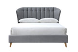 Elm Grey Velvet Bed