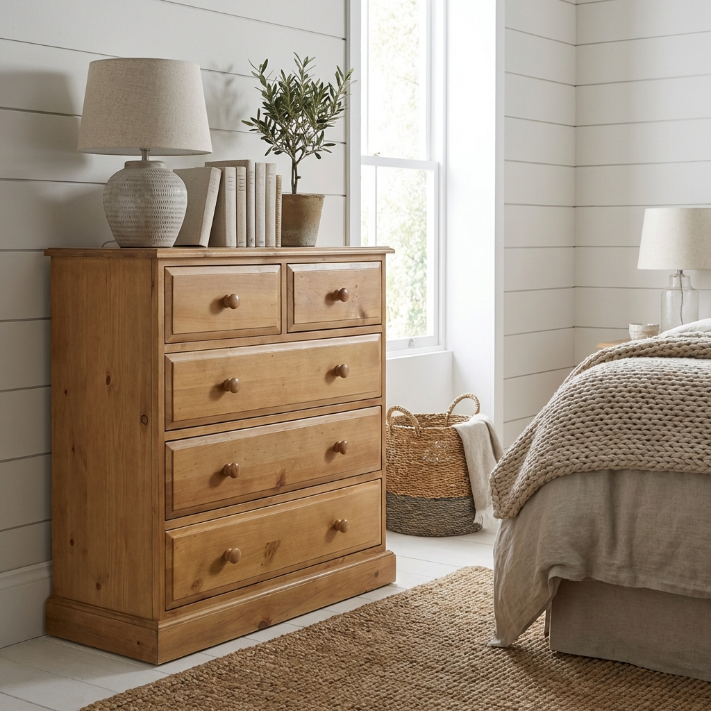 Maple 3+2 Drawer Chest of Drawers