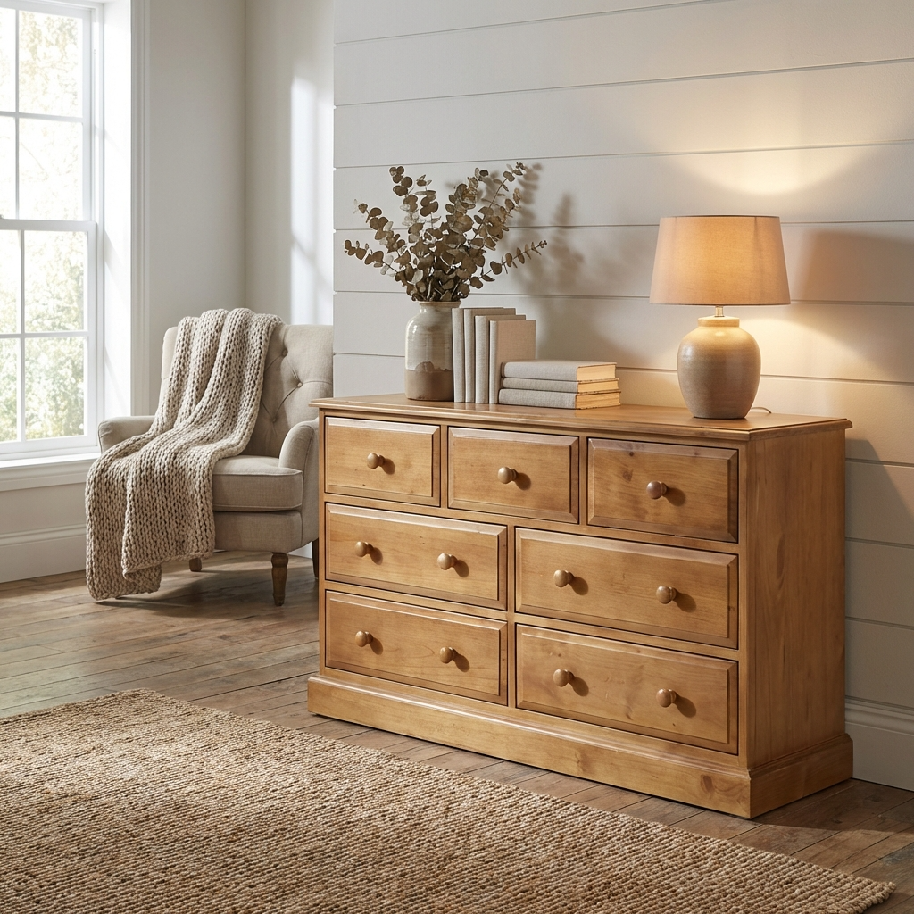 Maple 4+3 Drawer Chest of Drawers