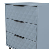 Harlequin 3 Drawer Midi Chest with Black Hairpin Legs
