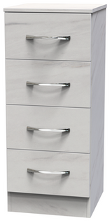 Avon 4 Drawer Bedside Table