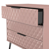 Harlequin 3 Drawer Chest with Black Hairpin Legs