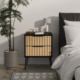 Fiji Oak Slatted 2 Drawer Bedside Cabinet