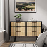 Fiji Oak Slatted 6 Drawer Chest