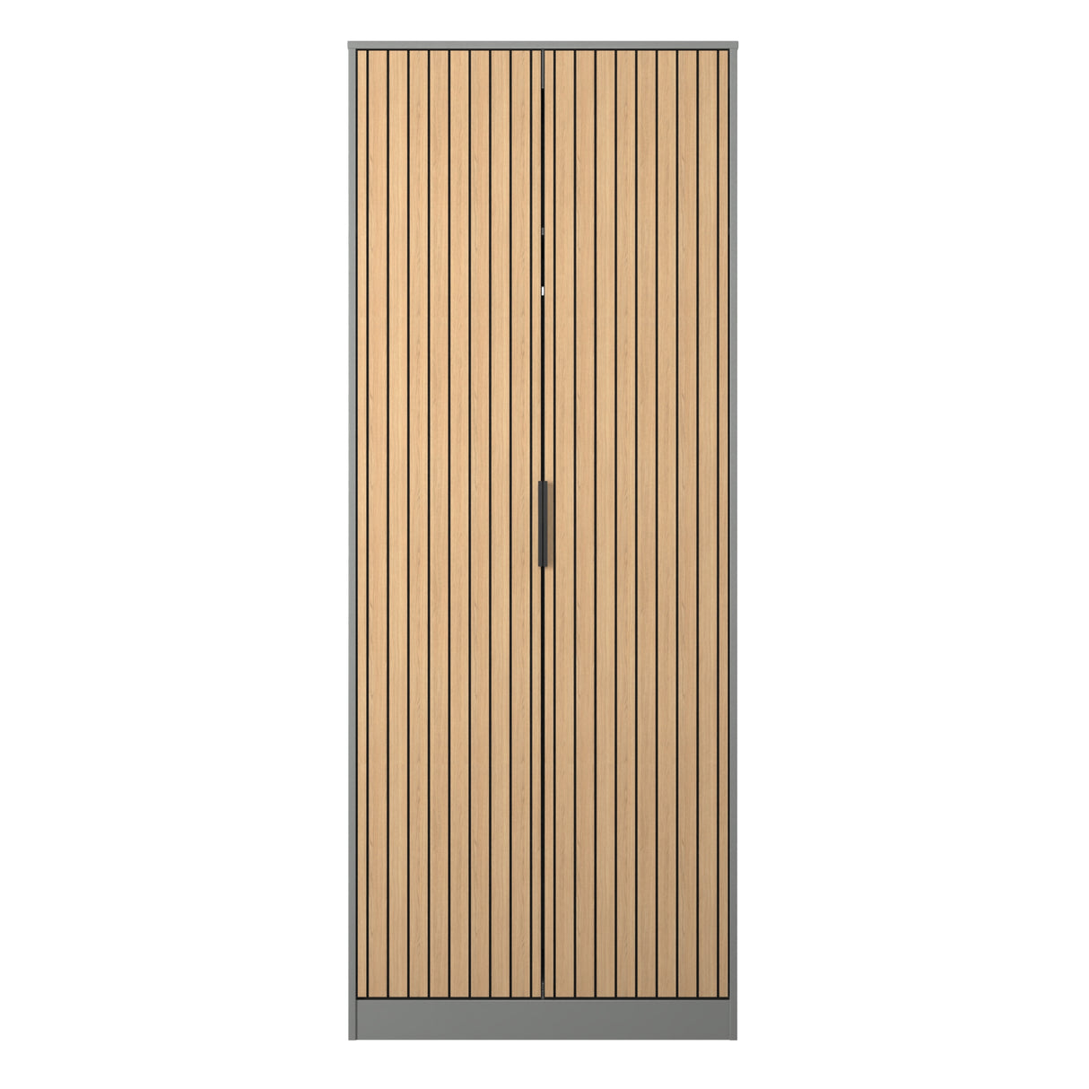 Fiji Oak Slatted 2 Door Wardrobe