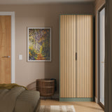 Fiji Oak Slatted 2 Door Wardrobe