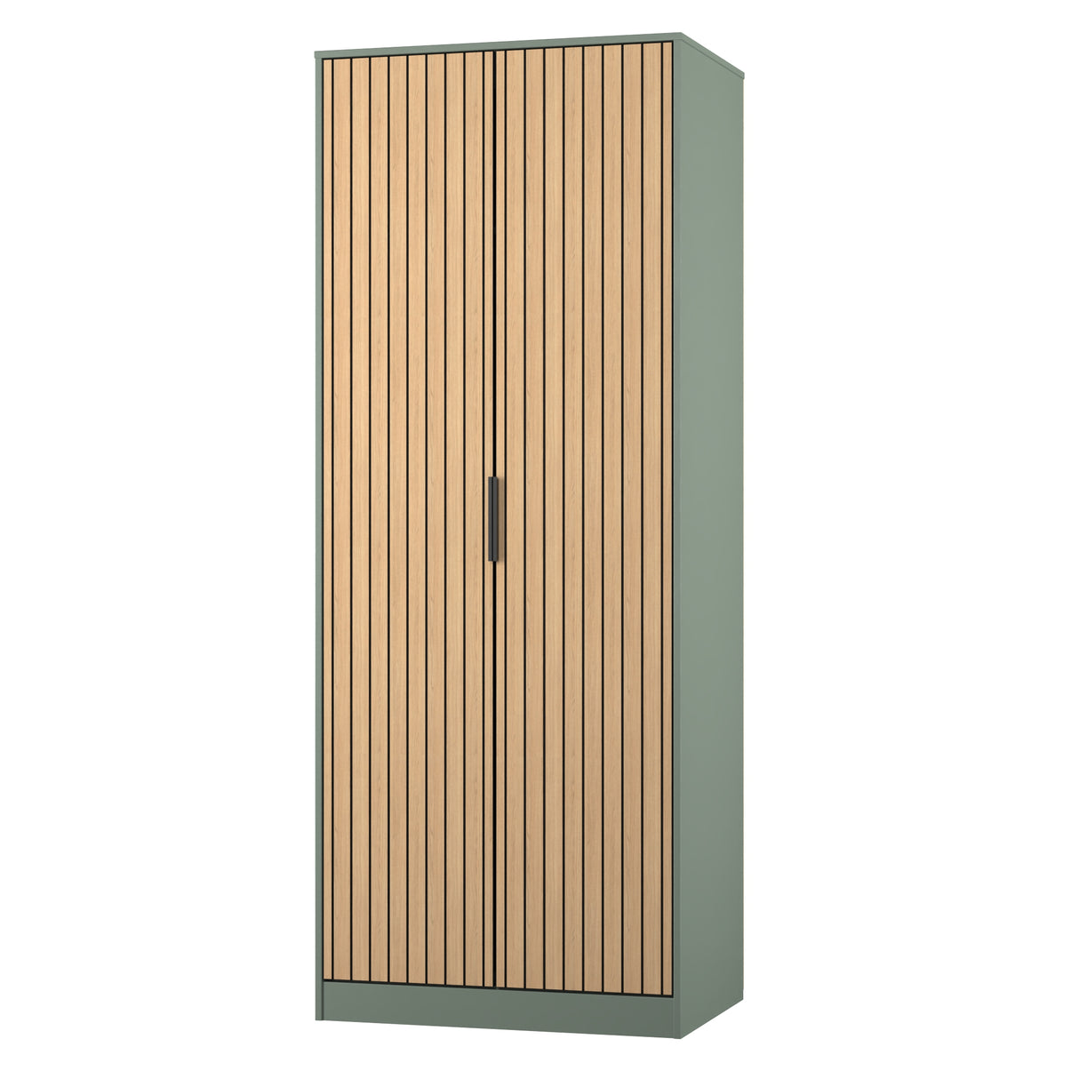 Fiji Oak Slatted 2 Door Wardrobe