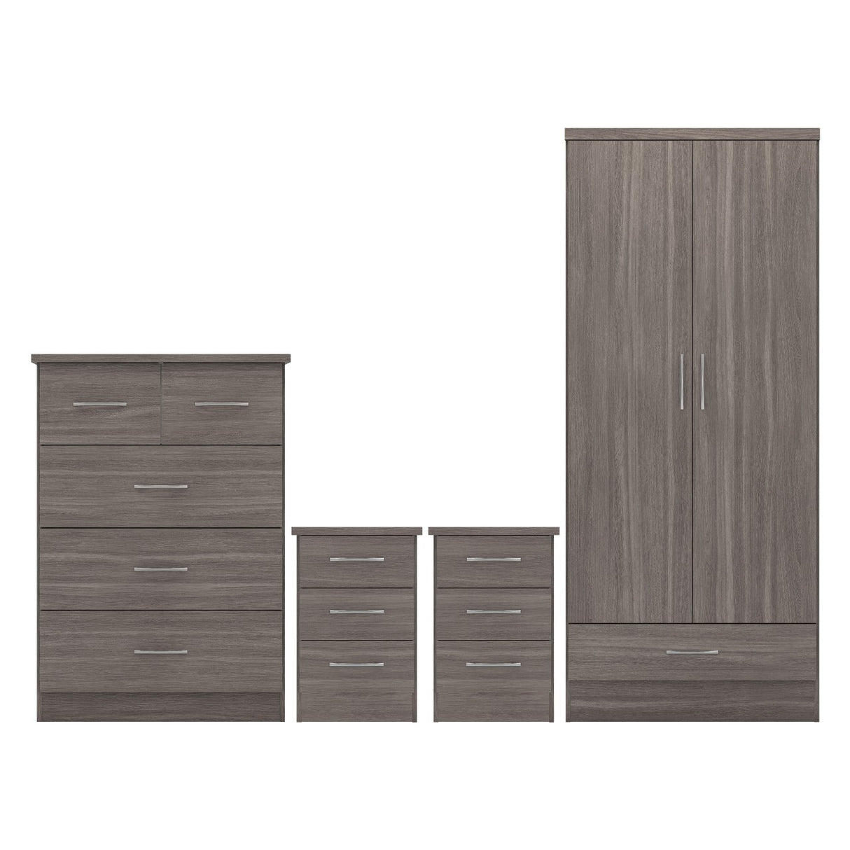 Nevada Nevada 2 Door 1 Drawer Wardrobe Bedroom Set