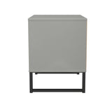 Fluted 2 Drawer Midi Chest with Black Sleigh Legs