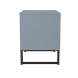 Fluted 2 Drawer Midi Chest with Black Sleigh Legs