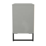 Fluted 3 Drawer Chest with Black Sleigh Legs