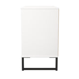 Fluted 3 Drawer Chest with Black Sleigh Legs