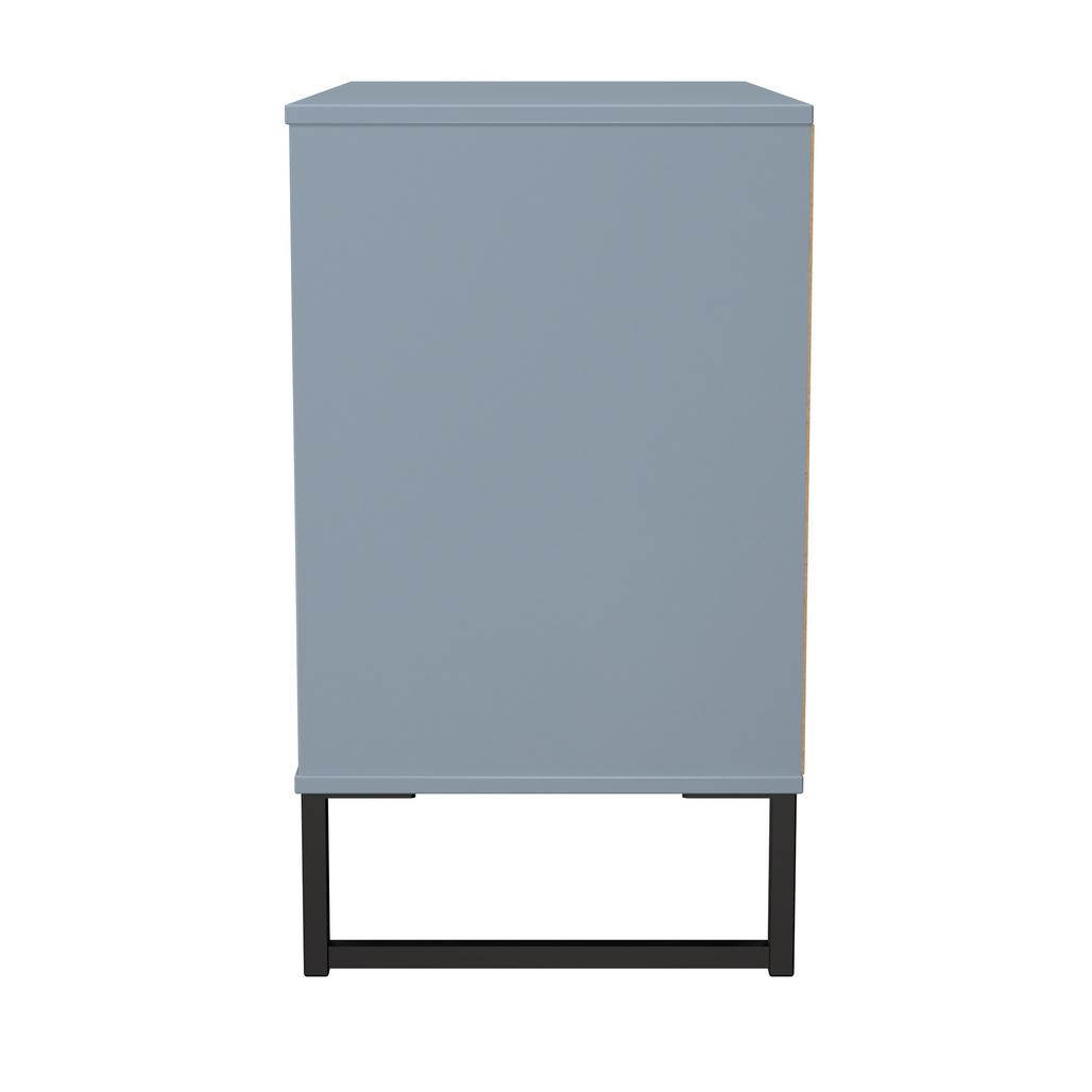 Fluted 3 Drawer Chest with Black Sleigh Legs