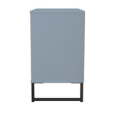 Fluted 3 Drawer Chest with Black Sleigh Legs