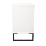 Fluted 3 Drawer Chest with Black Sleigh Legs