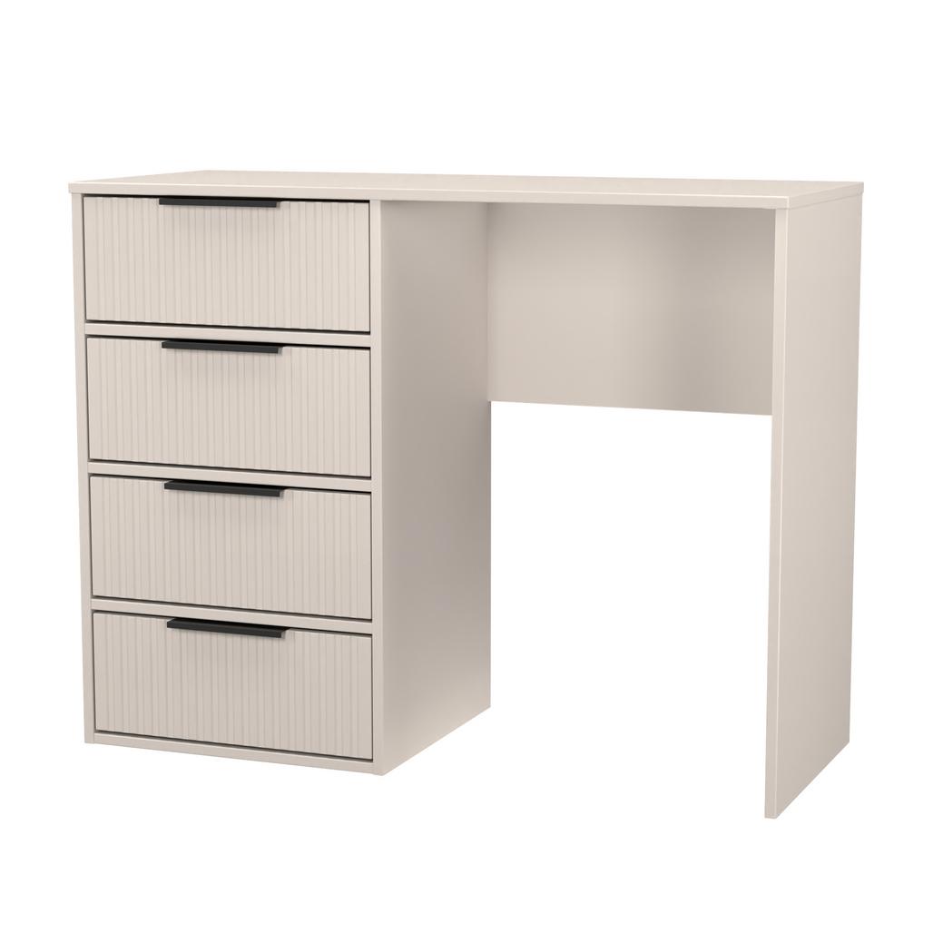 Fluted 4 Drawer Pedestal Desk