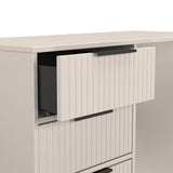 Fluted 4 Drawer Pedestal Desk