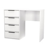 Fluted 4 Drawer Pedestal Desk